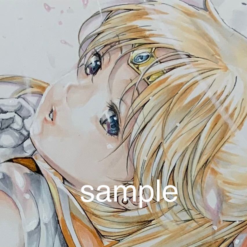 デコハガキ☆小色紙☆手描きイラスト☆インテリア