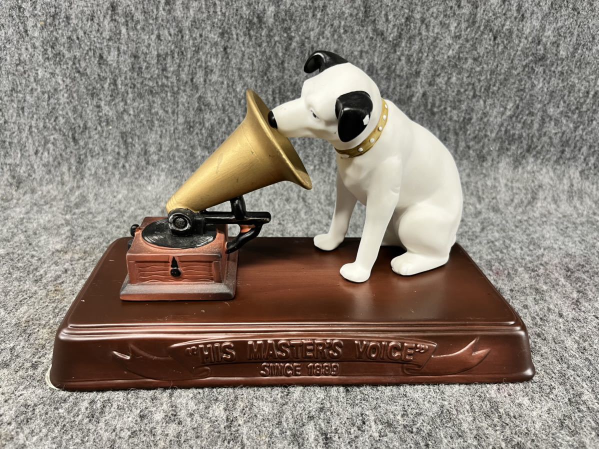 金運　ビクター犬の置物 黒色台座付き 楽天市場】ビクター 犬 置物の通販
