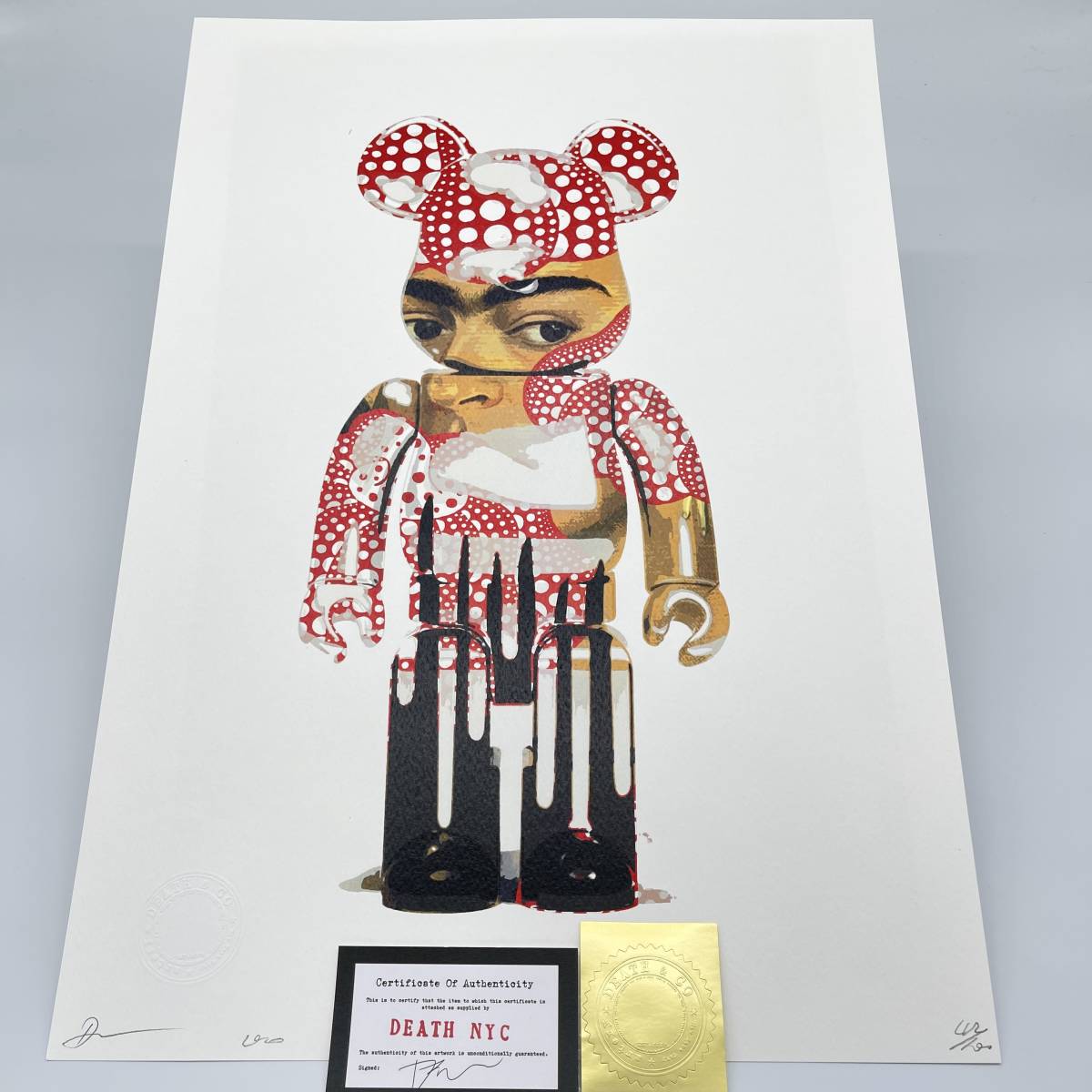 未使用】DEATH NYC 世界限定100枚 アートポスター BE@RBRICK