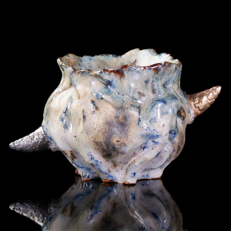 MG敬 平松龍馬個展】平松龍馬 作『鬼裂文 妖彩 ぐい呑「破」』hira149-3