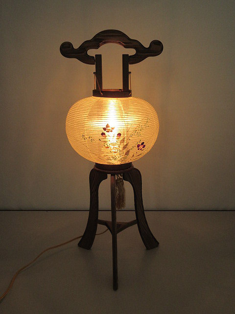 本場　岐阜提灯　お盆　ちょうちん(仏具、仏壇) 23 楽天市場】お盆提灯【岐阜提灯：大内行灯11号 天然木飛騨色塗り・本絹