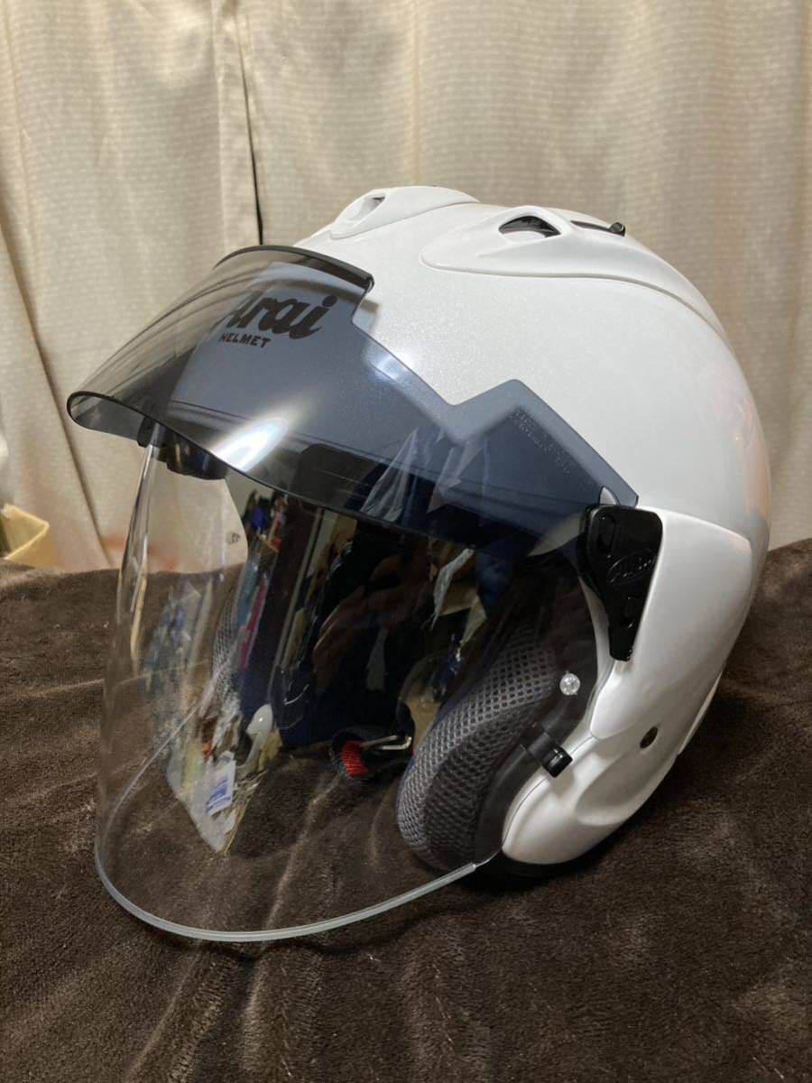 Arai RX-7X グラスホワイト55-56cm Sサイズ（未使用に近い】アライ 