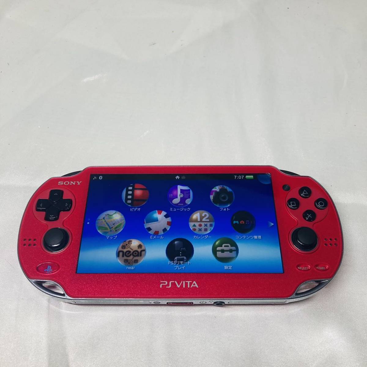 【目立った傷や汚れなし】★1円～ 美品 動作確認済 SONY PS Vita PCH-1000ZA04 Wi-Fiモデル コズミックレッド ...
