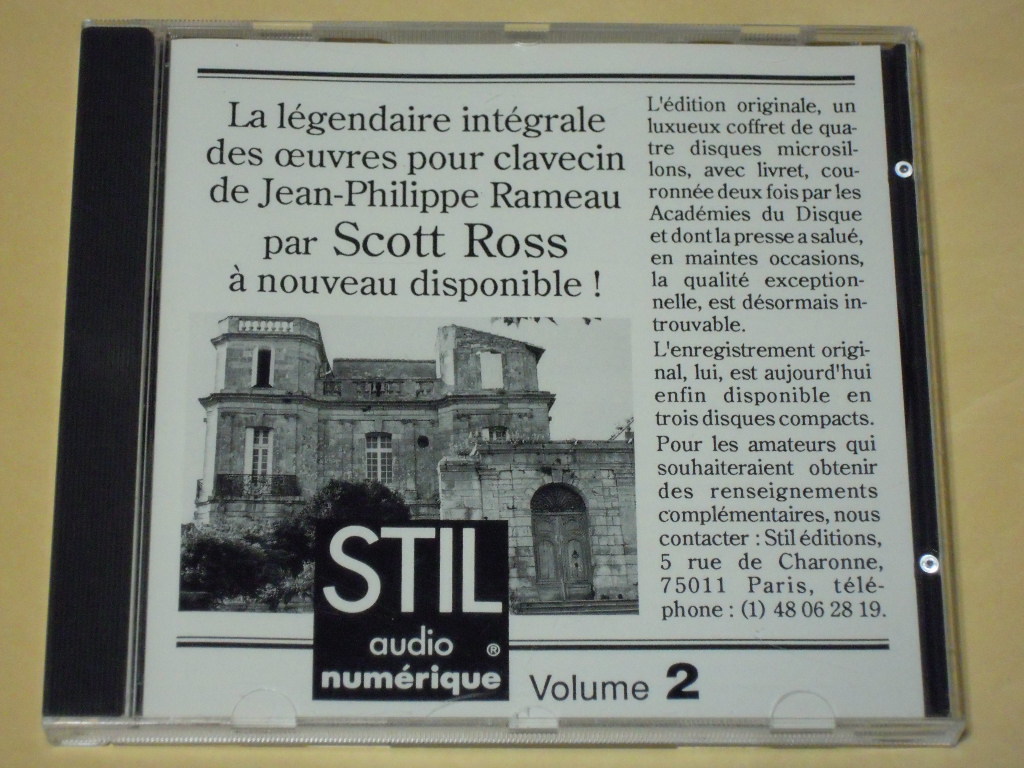 仏STIL クープラン クラヴサン曲全集 第1巻 スコット・ロス ８枚組 www ...