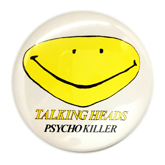 【未使用】デカ缶バッジ 58mm Talking Heads トーキングヘッズ Psycho Killer 2 サイコキラー David