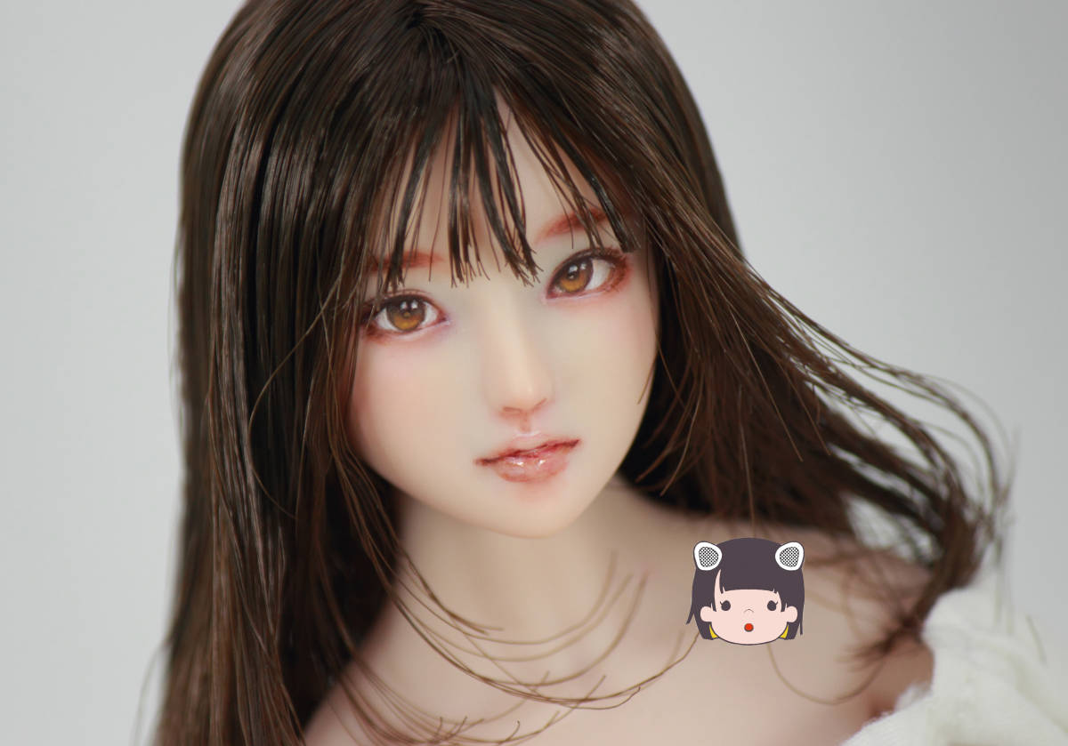 未使用】[かすみこ] 1/6 オビツ27 カスタムヘッド ドールヘッド 27-01
