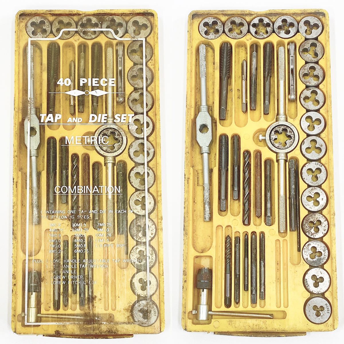 【やや傷や汚れあり】METRIC メトリック TAP AND DIE SET タップ&ダイスセット 40ピース 工具セット ハンドツール