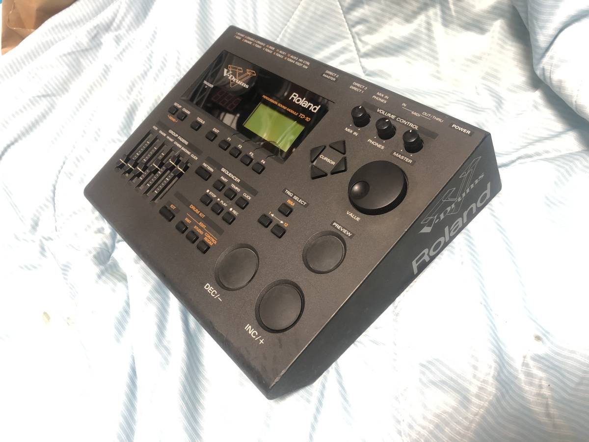 【やや傷や汚れあり】USED Roland/ローランド 「V・Drums/V・ドラムス」パーカッション・サウンドモジュール/電源モジュール