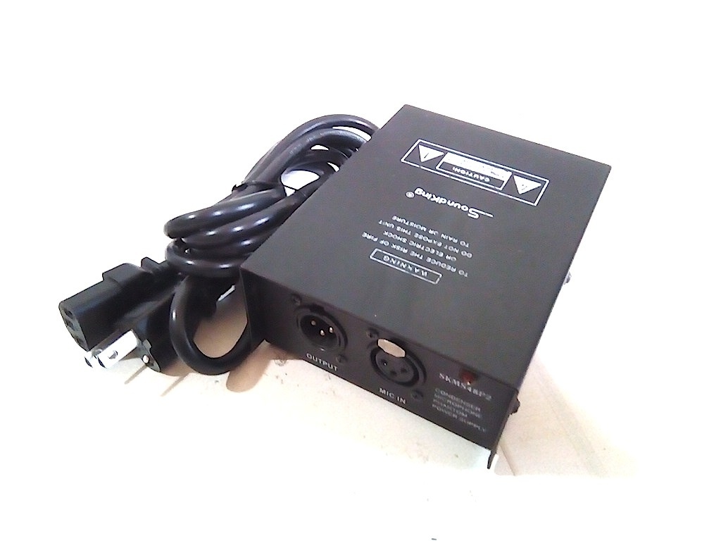 【傷や汚れあり】SOUND KING コンデンサー マイク 用 ファンタム 電源 パワー サプライ ＋48V CONDENSER