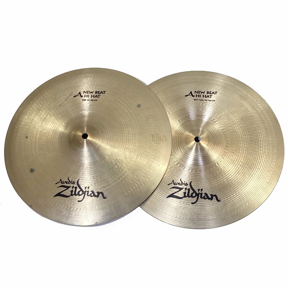 【やや傷や汚れあり】A Zildjian NEW BEAT HI HAT 14インチ 14/36cm ( Top Bottom ) シリアル
