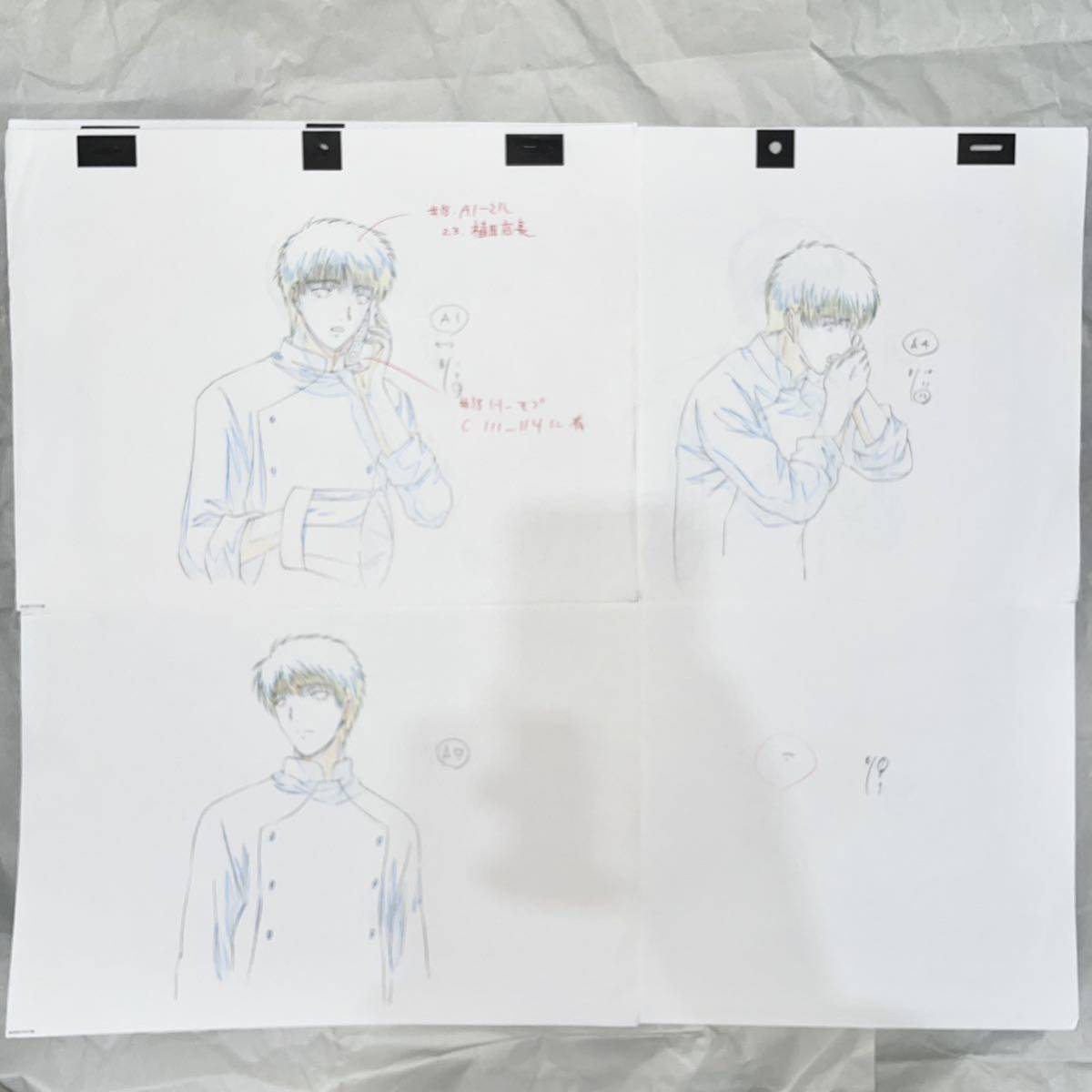 やや傷や汚れあり】ちょびっツ 植田店長 直筆原画&修正画&動画