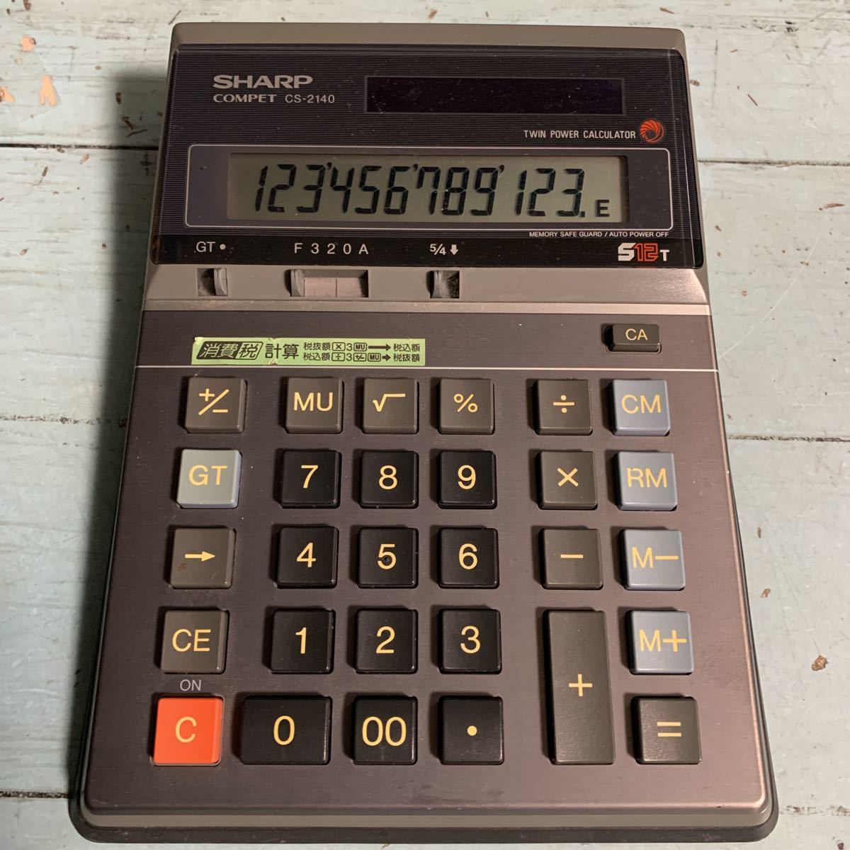 SHARP COMPET cs-s271 電卓 動作確認済み SHARP COMPET cs-s271 電卓 動作確認済み