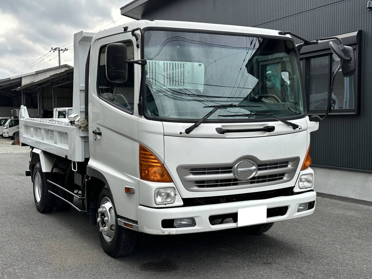 動画有！売り切り！車検付！H18年 日野 レンジャー ダンプ 極東 積載3700kg 電動コボレーン 4.7L ディーゼル 6速MT エンジン好調！佐賀福岡の1番目の画像