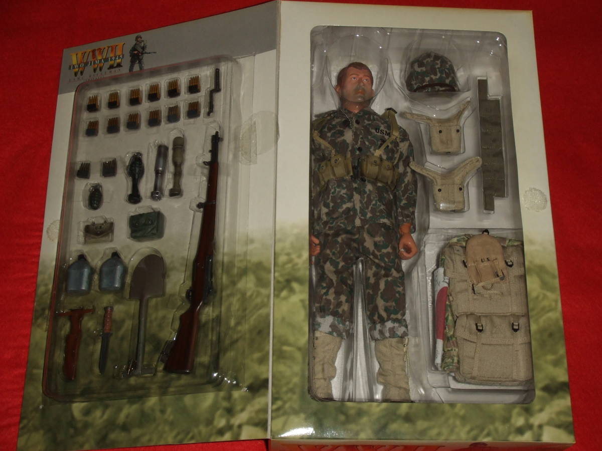 傷や汚れあり】□ドラゴン□WWⅡ□アメリカ軍□1/6 USMC RIIFLEMAN