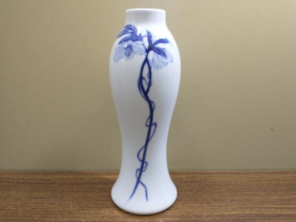 ⭐️ 深川製磁 オリエンタルブルー ヌーボー 9号 花生 ( 花瓶 ) 美品 ⭐️ 深川製磁オリエンタルブルーヌーボー9号花生