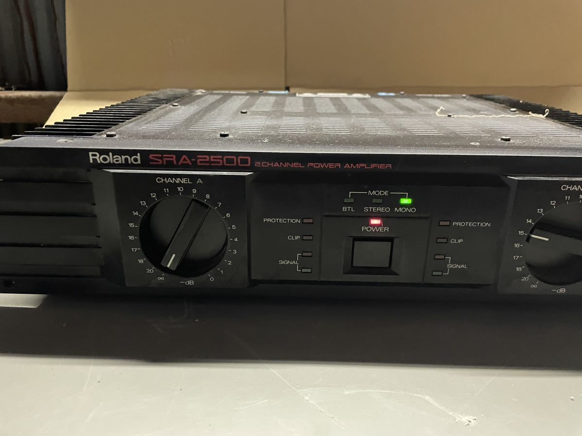 Roland SRA-2500 パワーアンプ 2チャンネル ローランド 2チャンネルパワーアンプ SRA‐2500』日本製 昭和