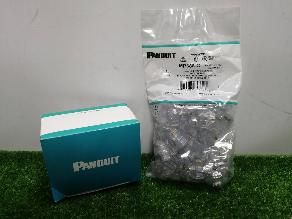 PANDUIT MP588-C モジュラープラグ（400個）4箱 MP588-C】CAT5E