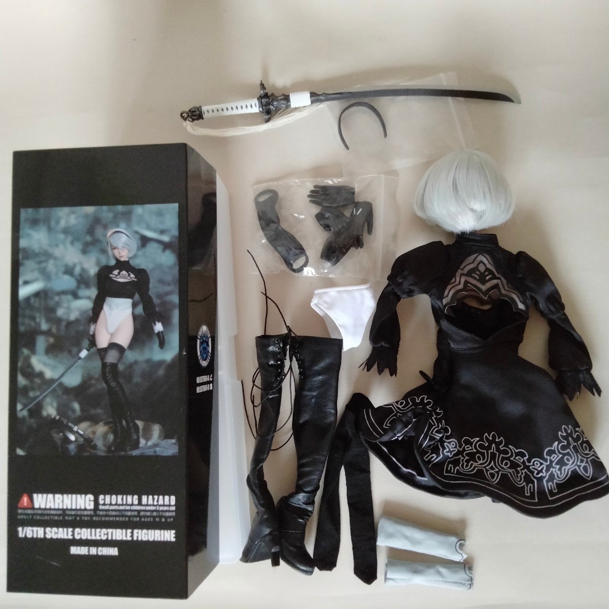 2B SUPER DUCK ヘッド 衣装 武器 セット 素体セット　シームレス やや傷や汚れあり】1/6【SUPER DUCK】SET064 NieR:Automata 2B