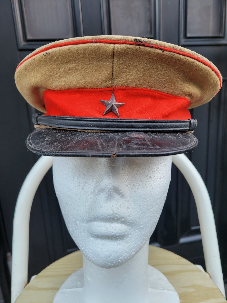 旧日本軍 将校軍帽 実物 57cm（旧日本軍 陸軍将校用軍帽 帽垂
