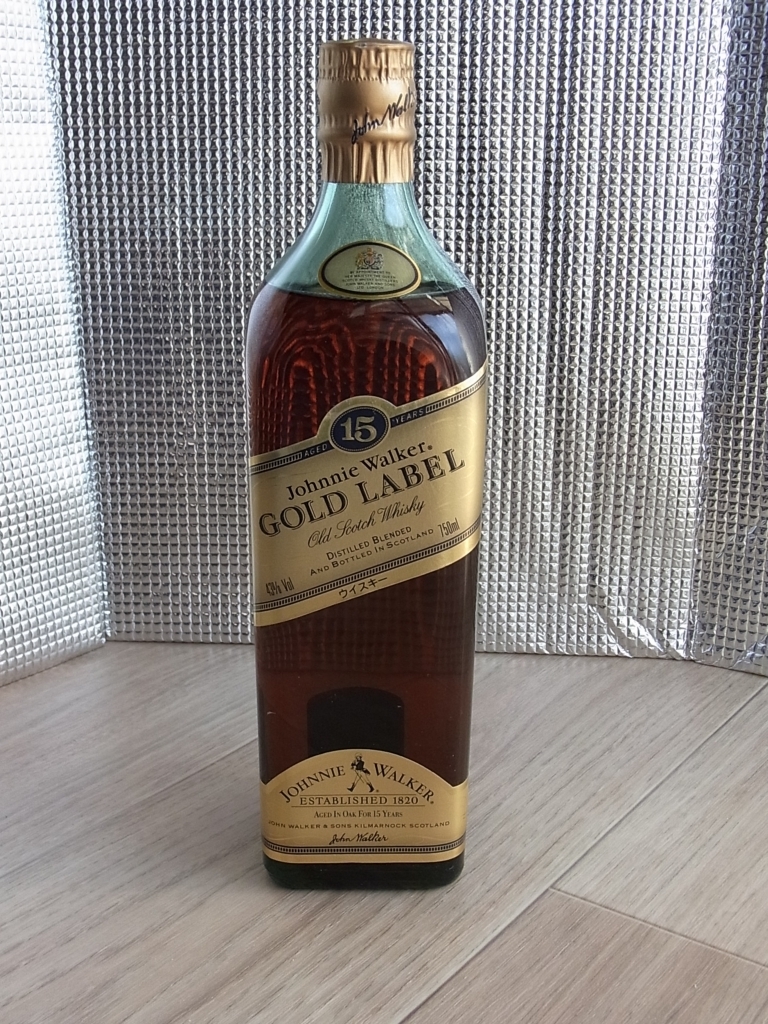 古酒 未開栓 ジョニー ウォーカー ゴールドラベル 15年 JOHNNIE WALKER