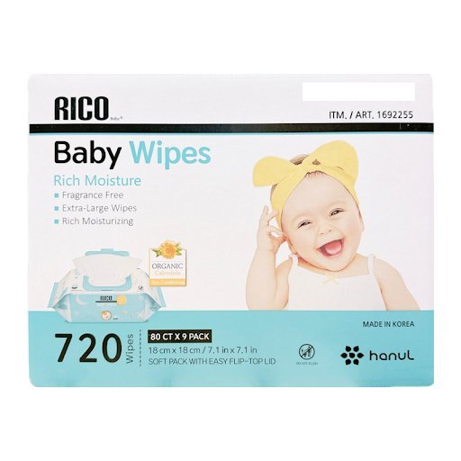 【未使用】RICO 赤ちゃん用 おしりふき 720枚 おしり拭き コストコ ベビーワイプ Baby Wipesの落札情報詳細 ヤフオク落札