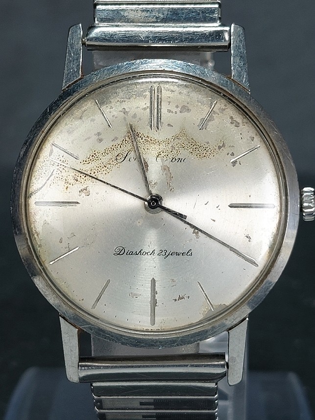 やや傷や汚れあり】SEIKO CROWN セイコークラウン Diashock21Jewels 