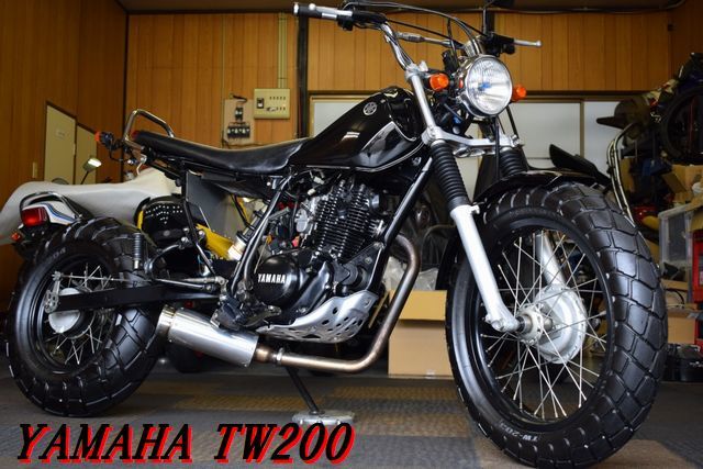 YAMAHA TW200 2JL スカチューンカスタム 砲弾マフラー ロンスイ カスタム多数 WAKO,Sオイル交換済 機関程度良好 レスポンス抜群 E/G絶好調の1番目の画像