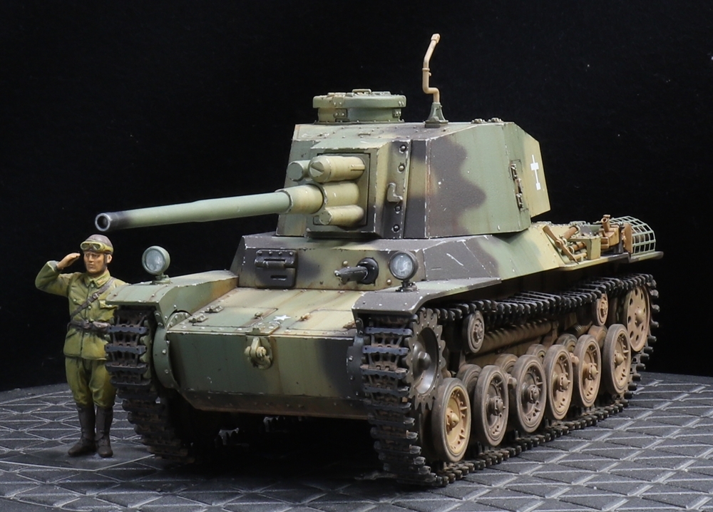 目立った傷や汚れなし】1/35 大日本帝国陸軍 三式中戦車 チヌ 長砲身型