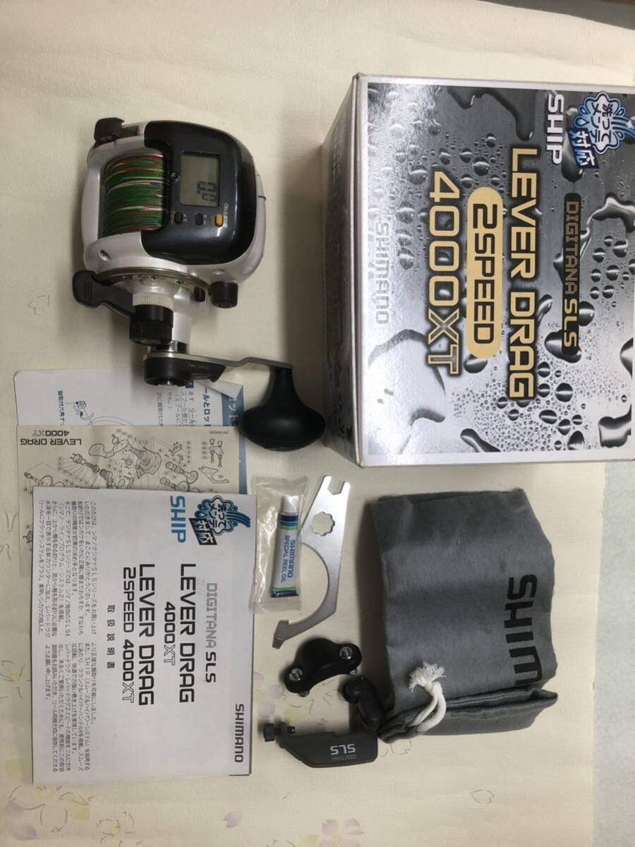 リール DIGITANA SLS 2SPEED 4000XT やや傷や汚れあり】シマノ リール デジタナ SLS 2SPEED 4000XT LEVER