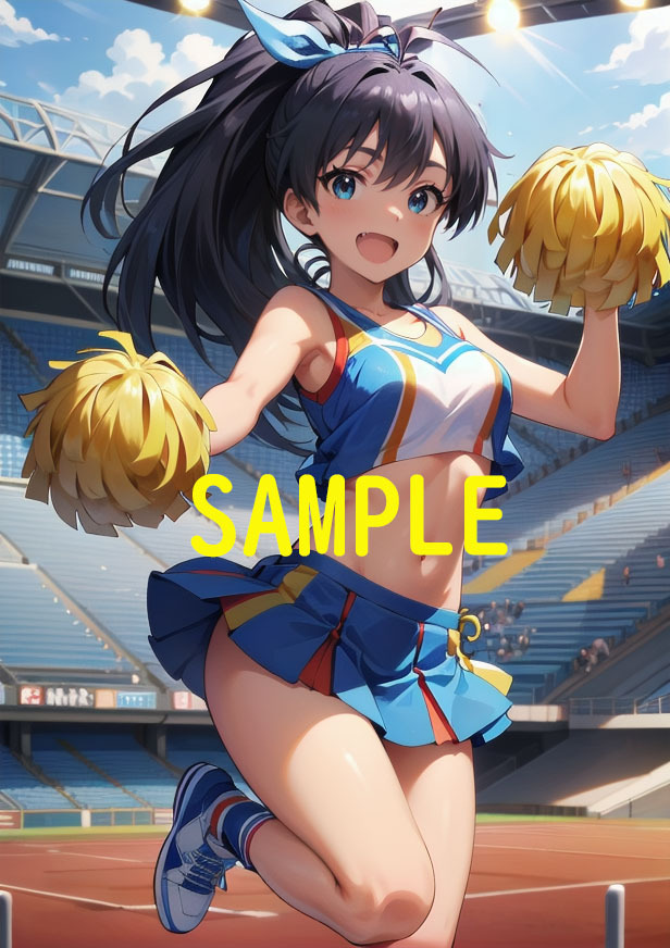 未使用】アイドルマスター 我那覇響 A4ポスター アート 同人 ファン AI