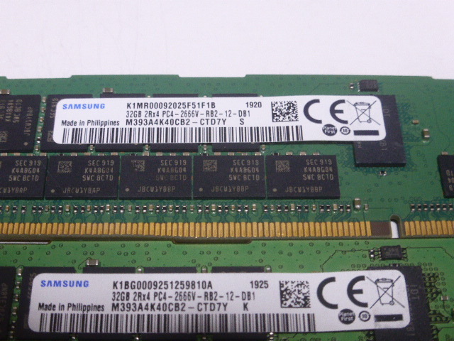 PC4-2666V-RB2-12 (32GB×8枚セット)サーバー用 SK HYNIX 32GB PC4-2400R-