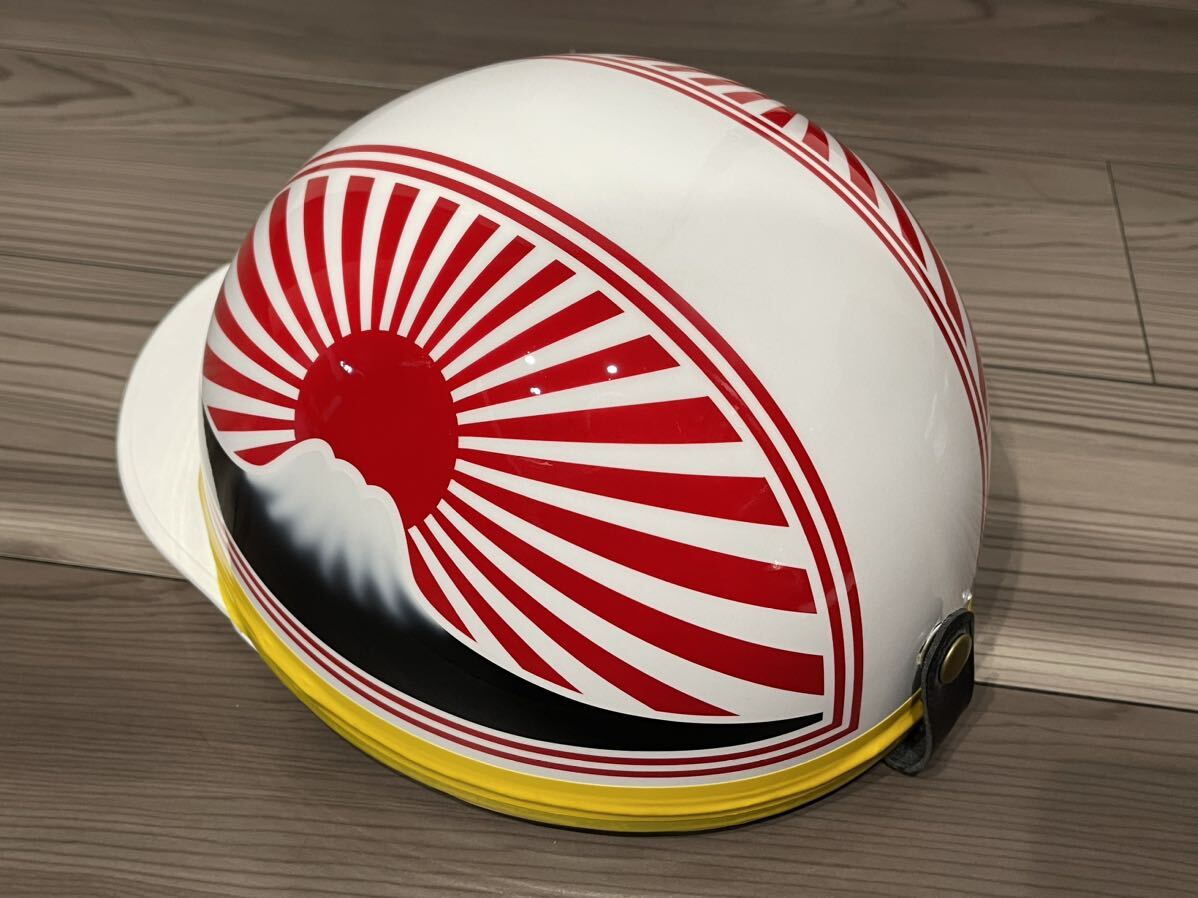 Amazon.co.jp: 君が代 富士日章 コルク半 ヘルメット 旧車會