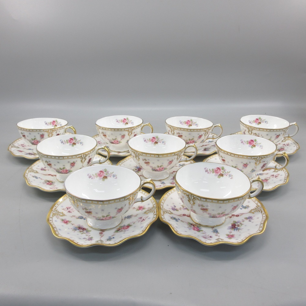 ロイヤルクラウンダービー ピンクストンローズ プレート6枚セット 小中