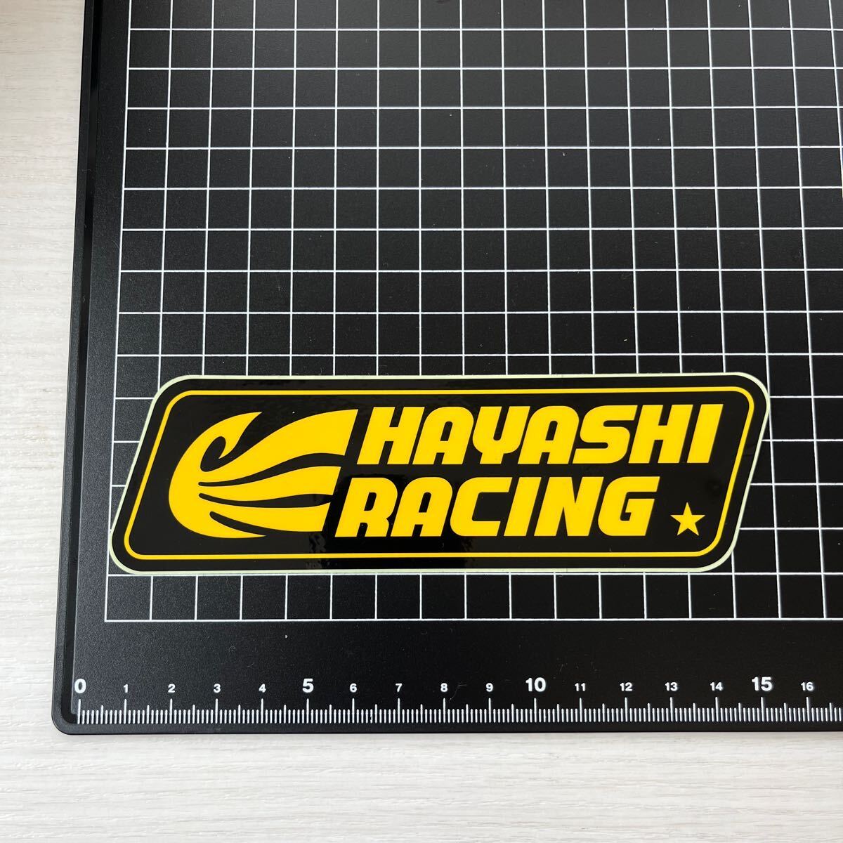 【未使用】【4578】 新品 HAYASHI RACING/ハヤシレーシング 純正 ステッカー/シール/デカール 約15×4.5cmバイク ...