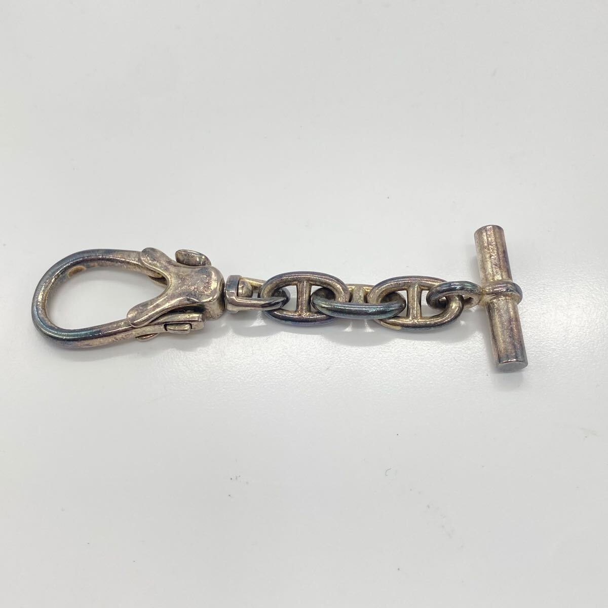 やや傷や汚れあり】1円〜 10S HERMES シェーヌダンクル キーチャーム