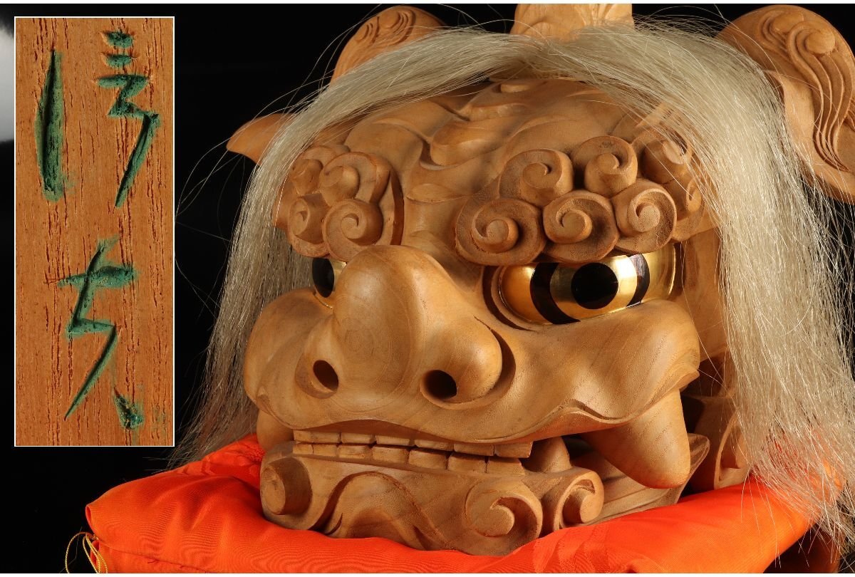 大型38cm 井波彫刻 一刀彫 総ケヤキ材 仏師手仕上げ品 金剛力士像一式