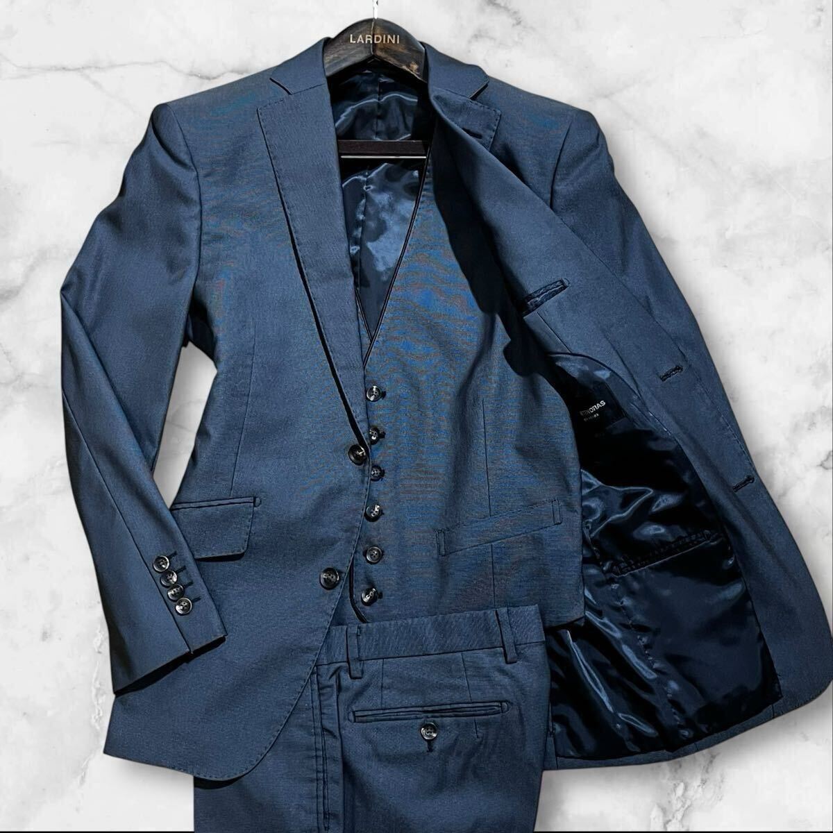 【美品】 MEN'S TENORAS マオカラー 3ピース セットアップスーツ 美品 メンズティノラス マオカラー 3ピース セットアップ サイズ
