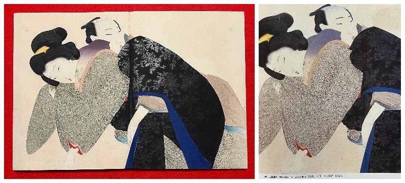 春画。絹織物絵巻　恋の十二景 春画。絹織物絵巻 恋の十二景 春画。絹織物絵巻 恋の十二景