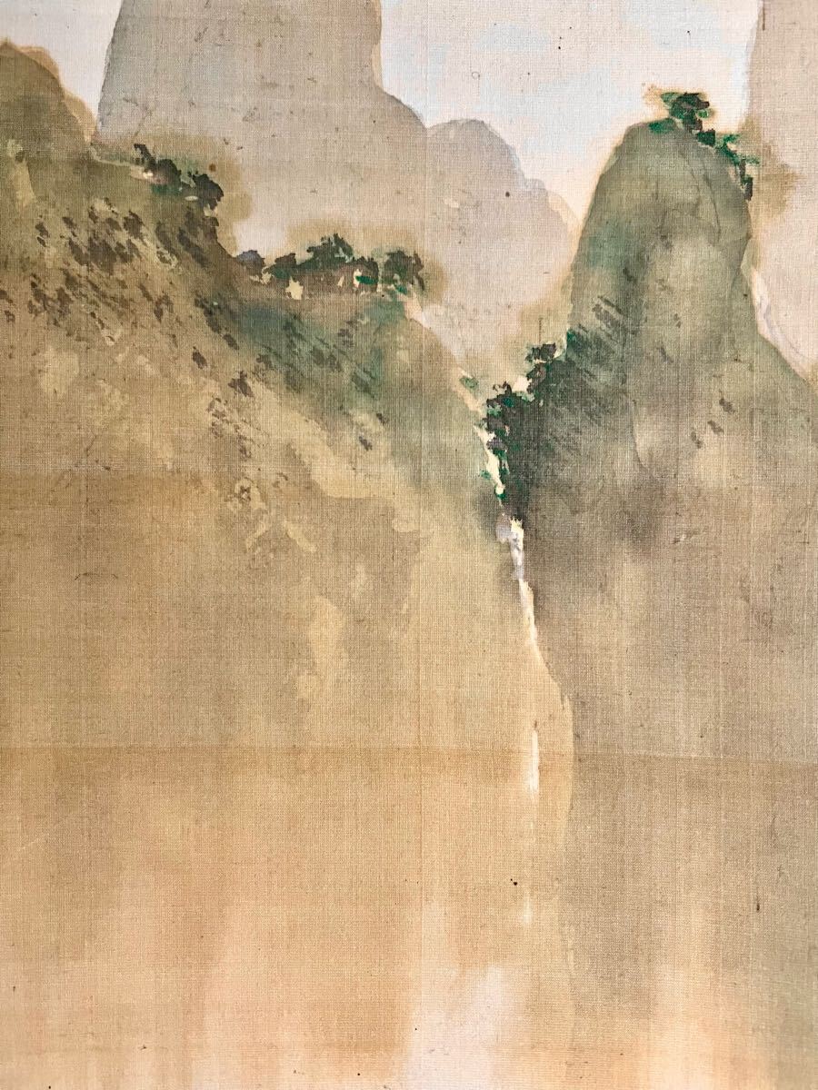 中古】日本画家 福井江太郎 『一』 6号 駝鳥 ダチョウ 共シール