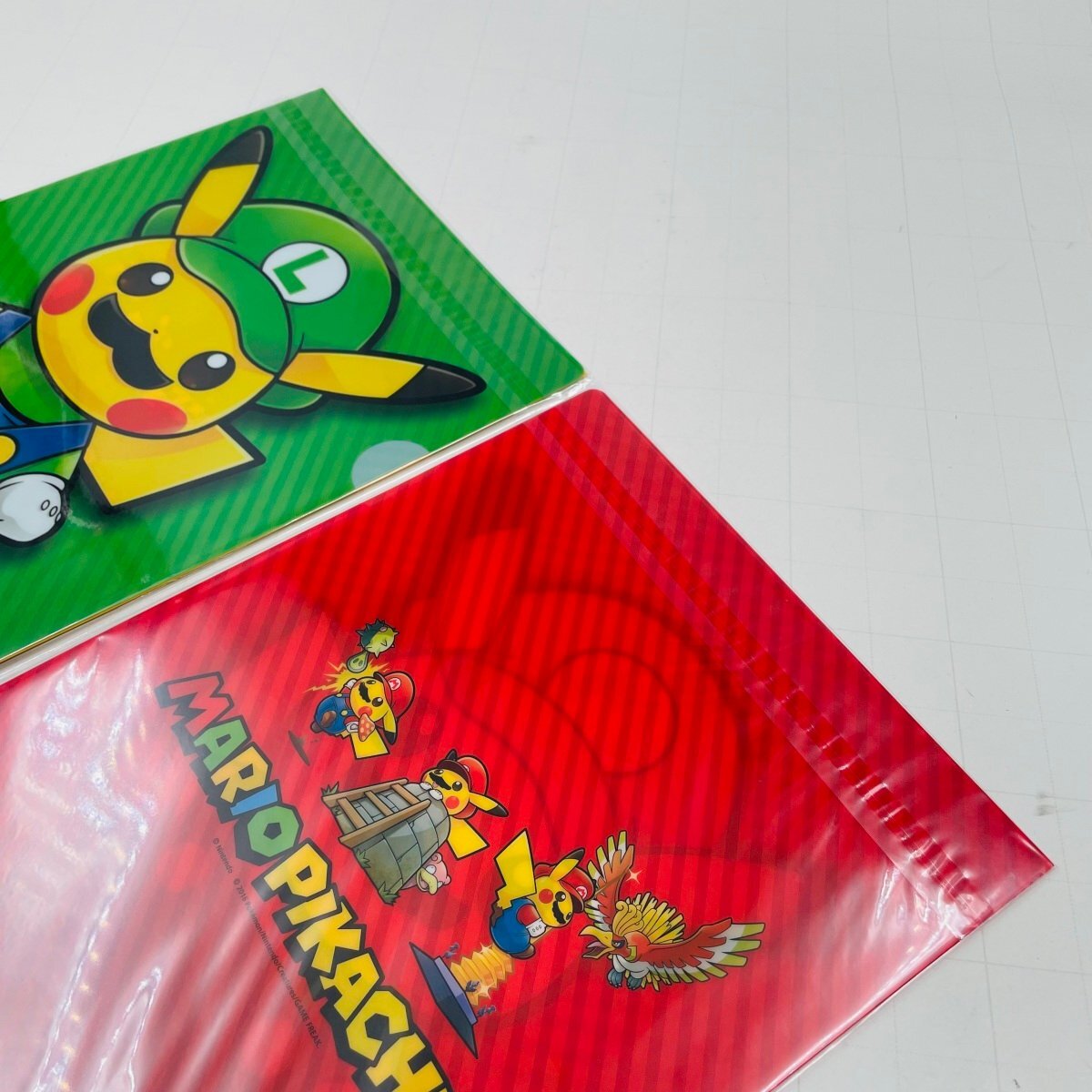 マリオピカチュウ A4クリアファイル 3枚セット ルイージ