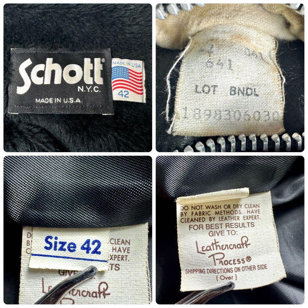 ギフト】 】USA製Schott 稲葉浩志着用 40ショット レザー
