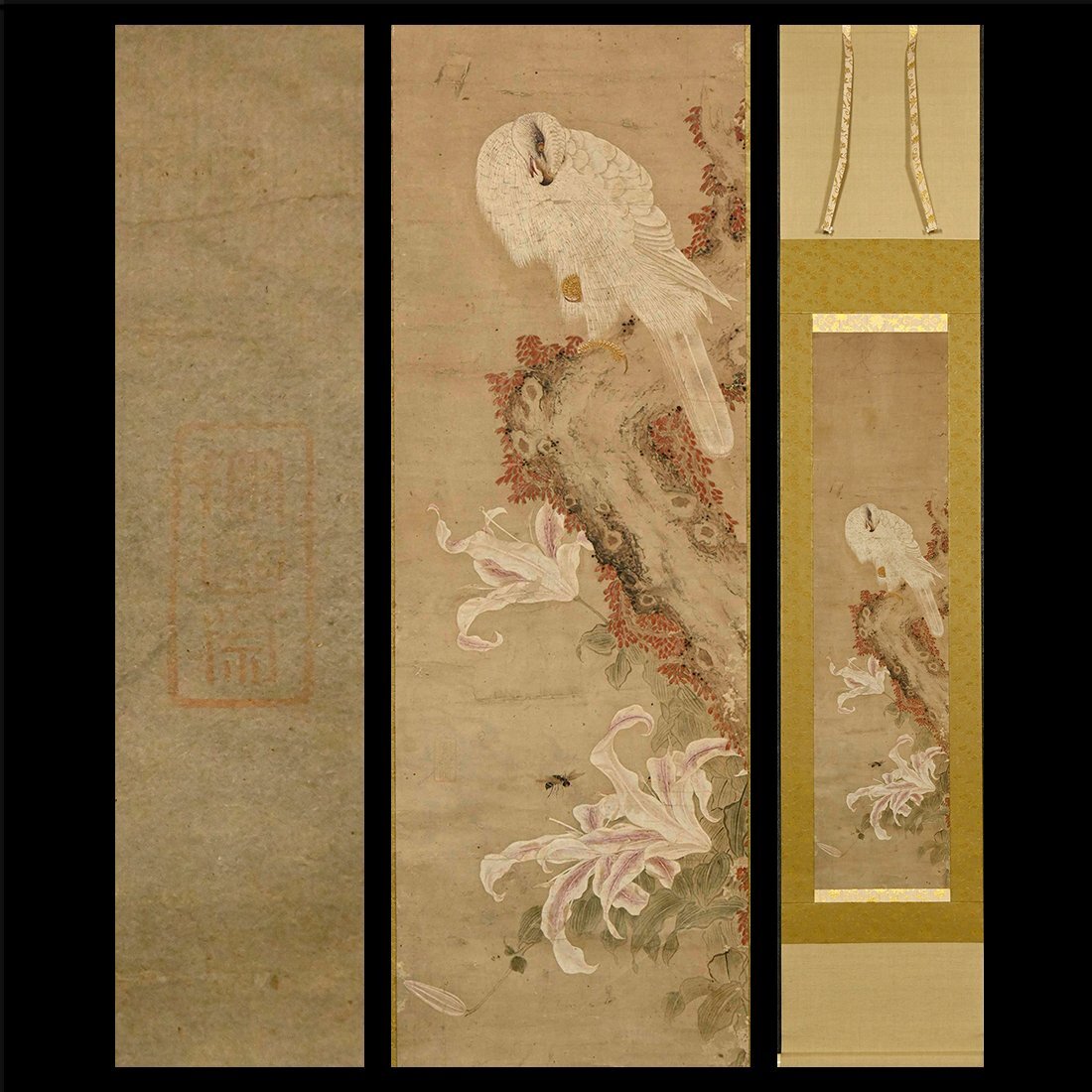 3063 狩野探幽 「紫式部図」 工芸印刷 絹本 日本画 掛軸 おもてなし 3063 狩野探幽 「紫式部図」 工芸印刷 絹本 日本画 掛軸