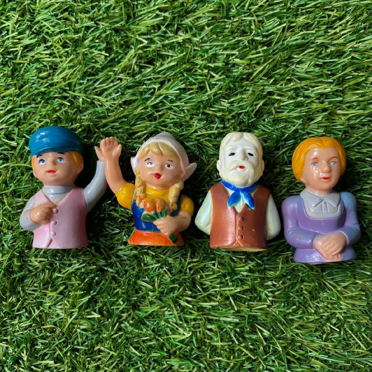 中古】□フランダースの犬 ソフビ人形 指人形 ネロ パトラッシュ