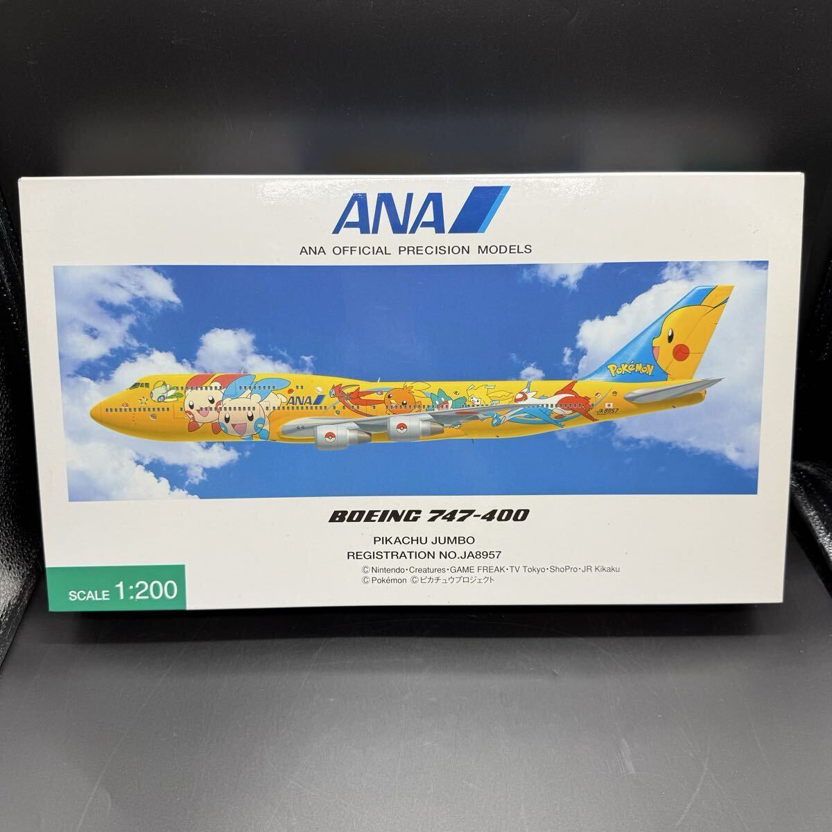 中古】全日空商事 1/500 B747-400 ANA ポケモンジェット 1999 JA8964