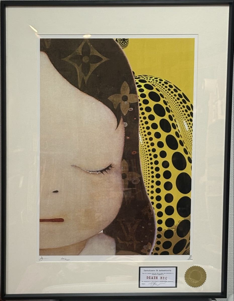 中古】草間彌生 『花 1997』 直筆サイン入り 限定125部 美品の落札