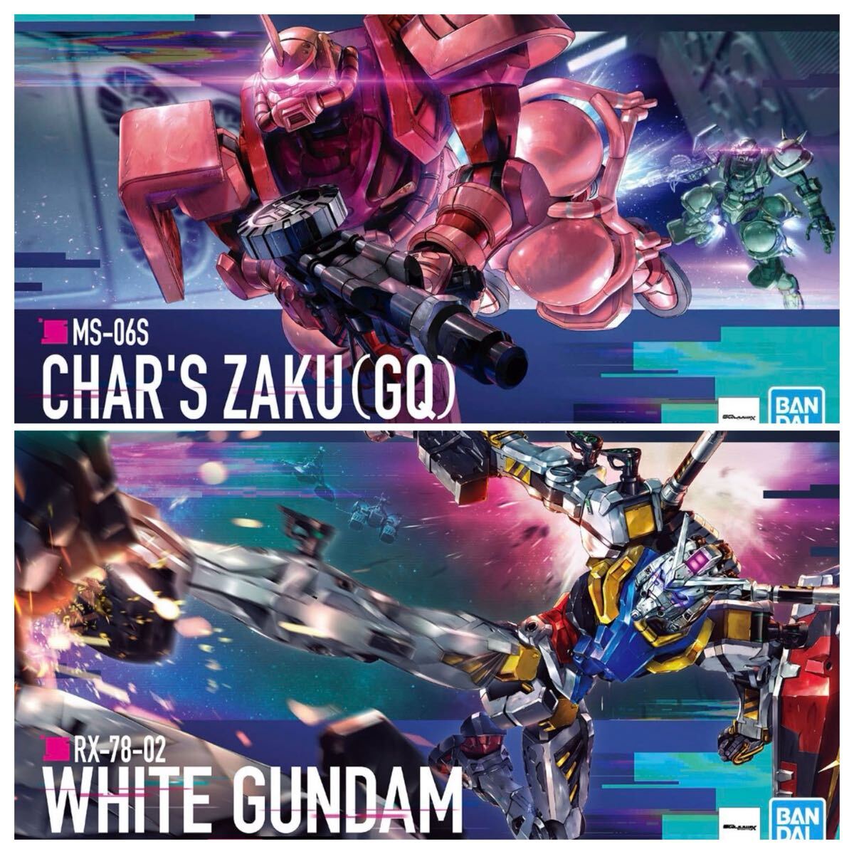 HG 1/144☆白いガンダム☆HG 1/144☆シャア専用ザク(GQ)☆機動戦士Gundam GQuuuuuuX☆新品未開封☆ガンプラ☆未組立の1番目の画像