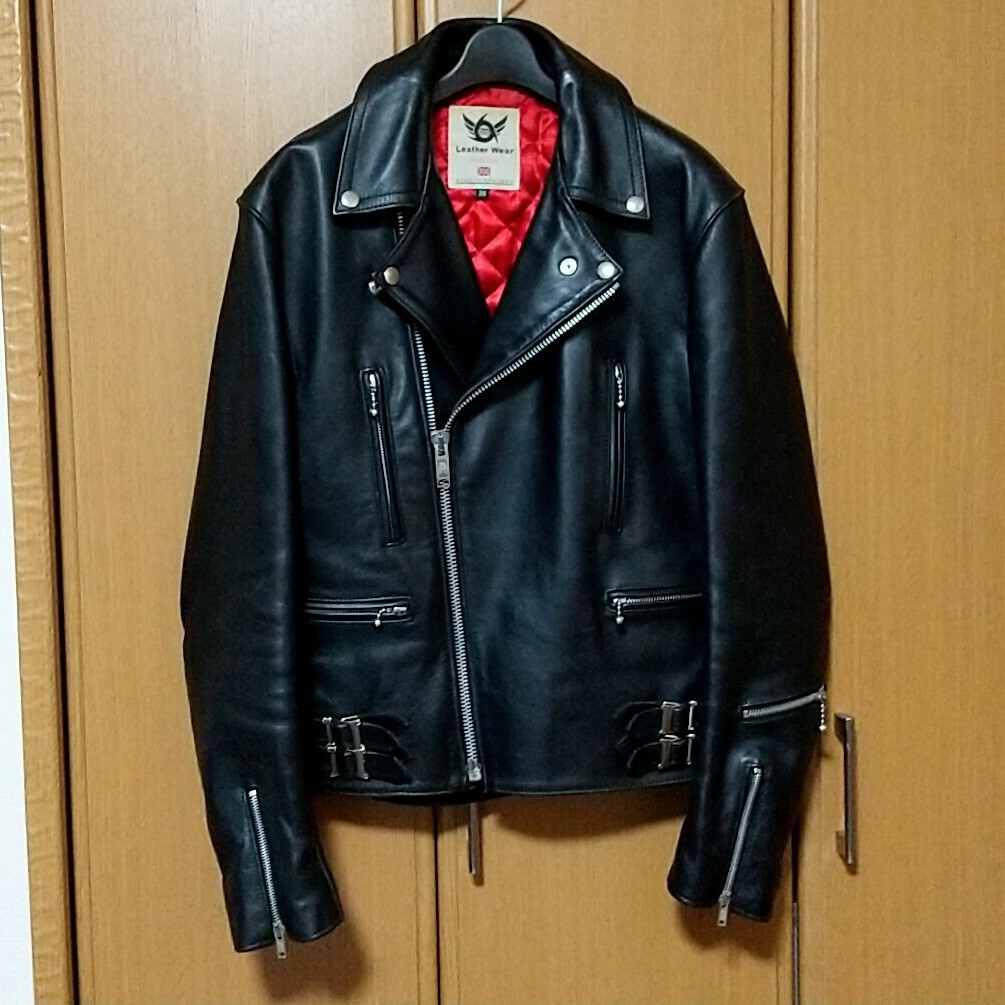 新品】新品未着用！ 666 ダブル ライダース ジャケット レザー ロング