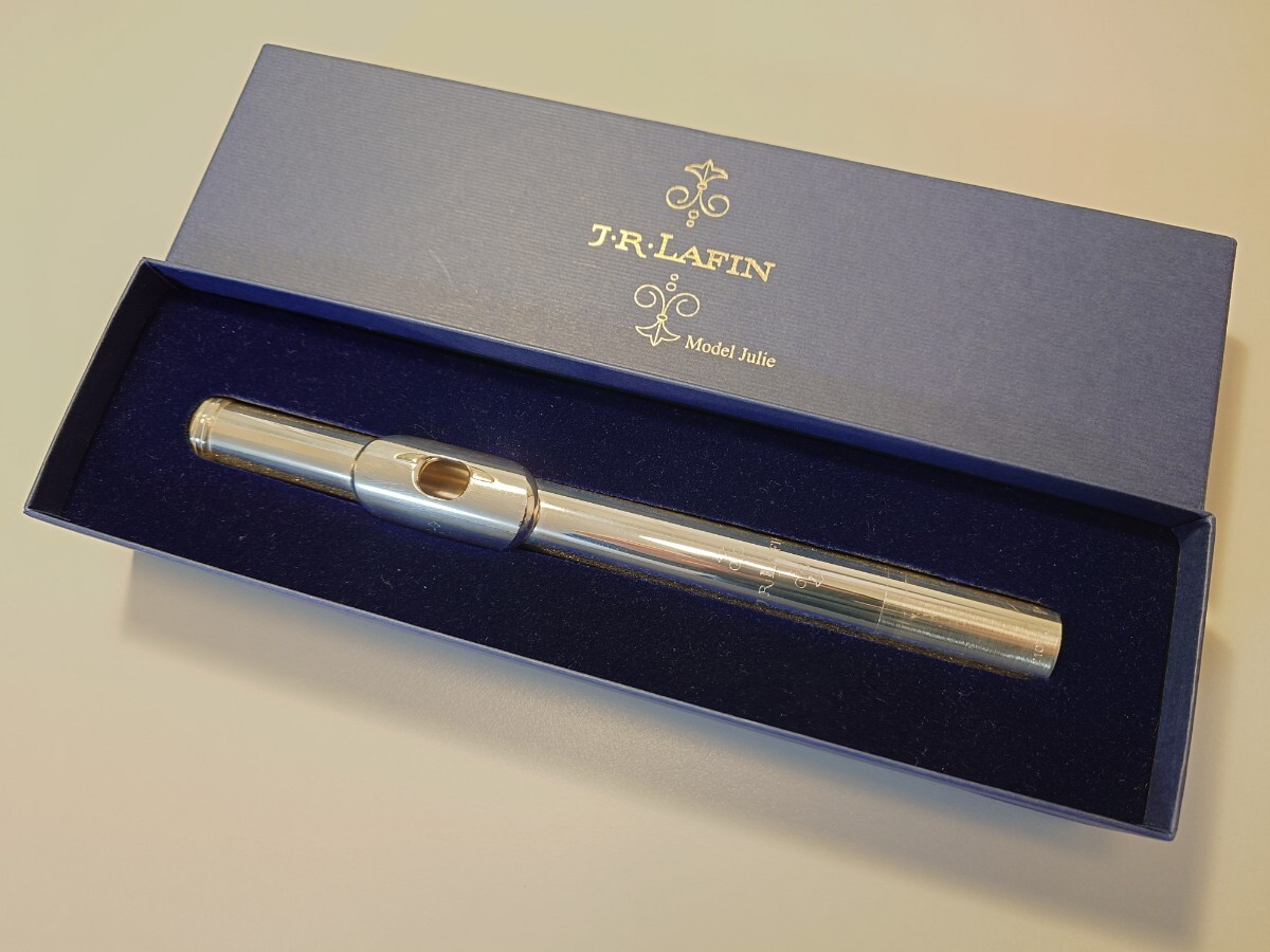 中古】J.R.LAFIN ラファン 総14金製フルート頭部管 14K アドラー付の
