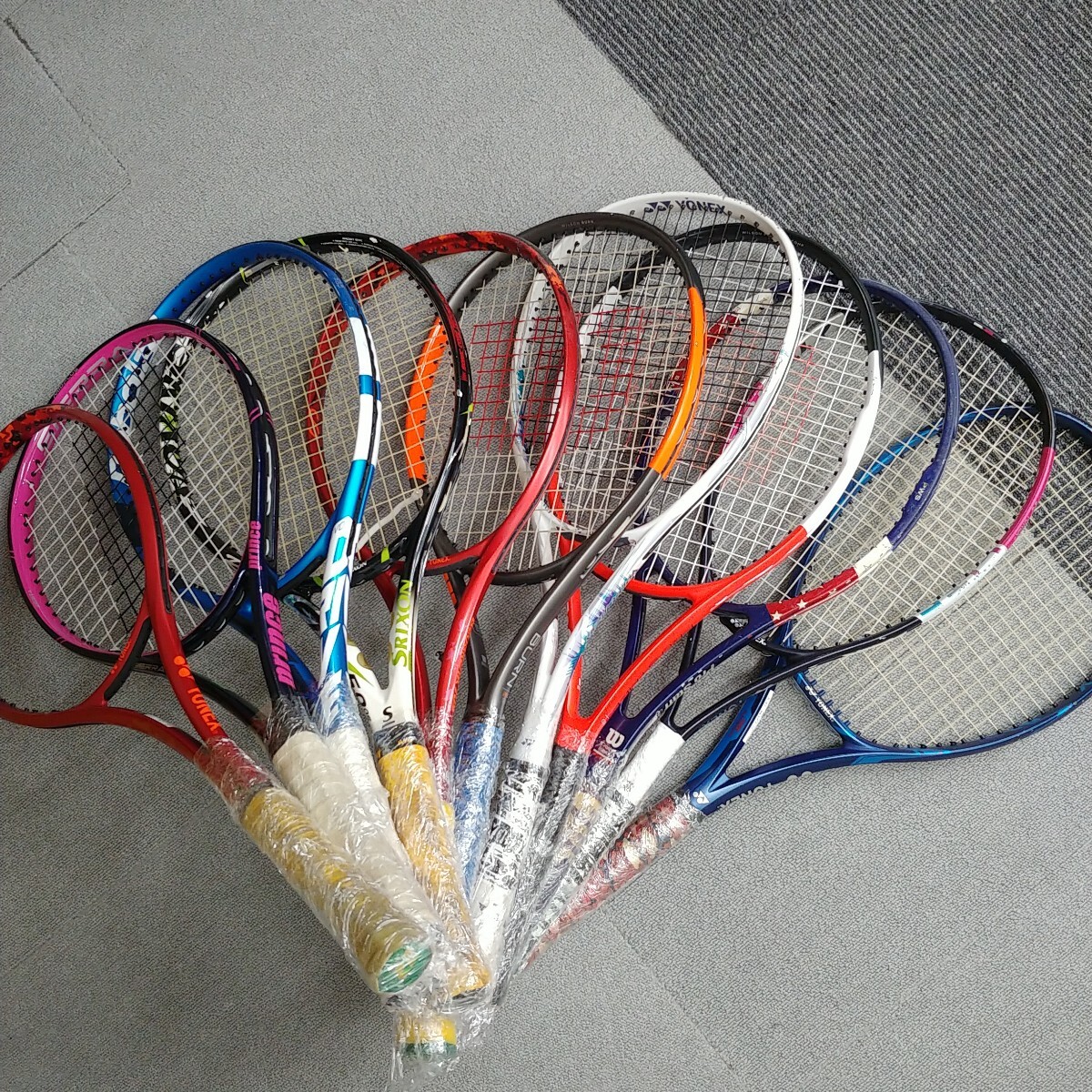 中古】赤ラケ YONEX RDTi70 Long OVER SIZE UL2/RDTi70 Long SL3 3本