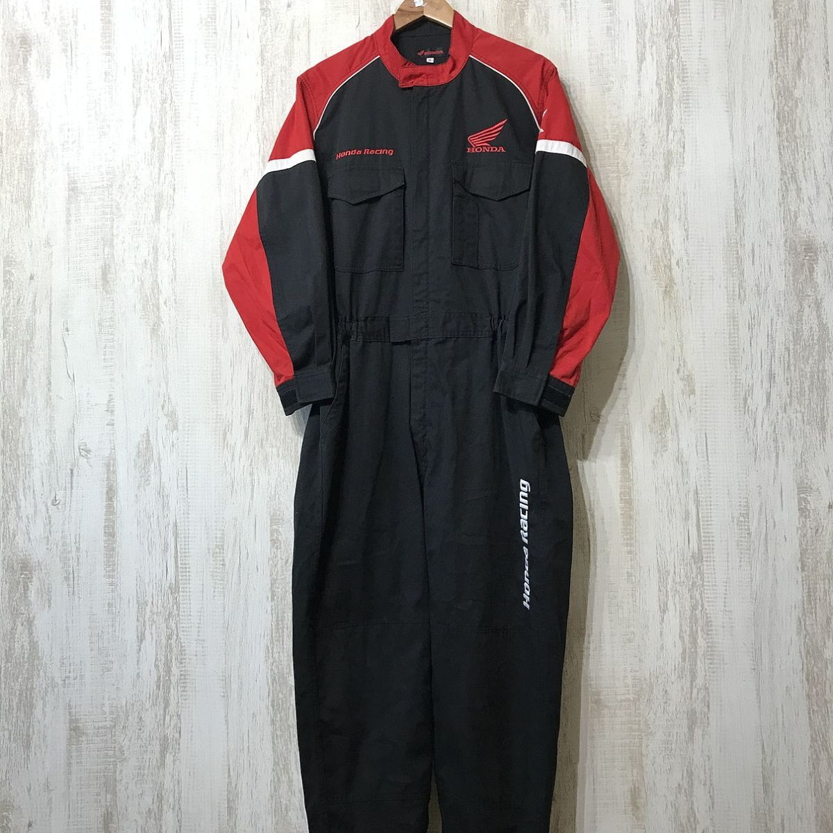 当時物 鈴鹿8耐 OKI HONDA RACING レプリカ革ツナギ レーシングスーツ